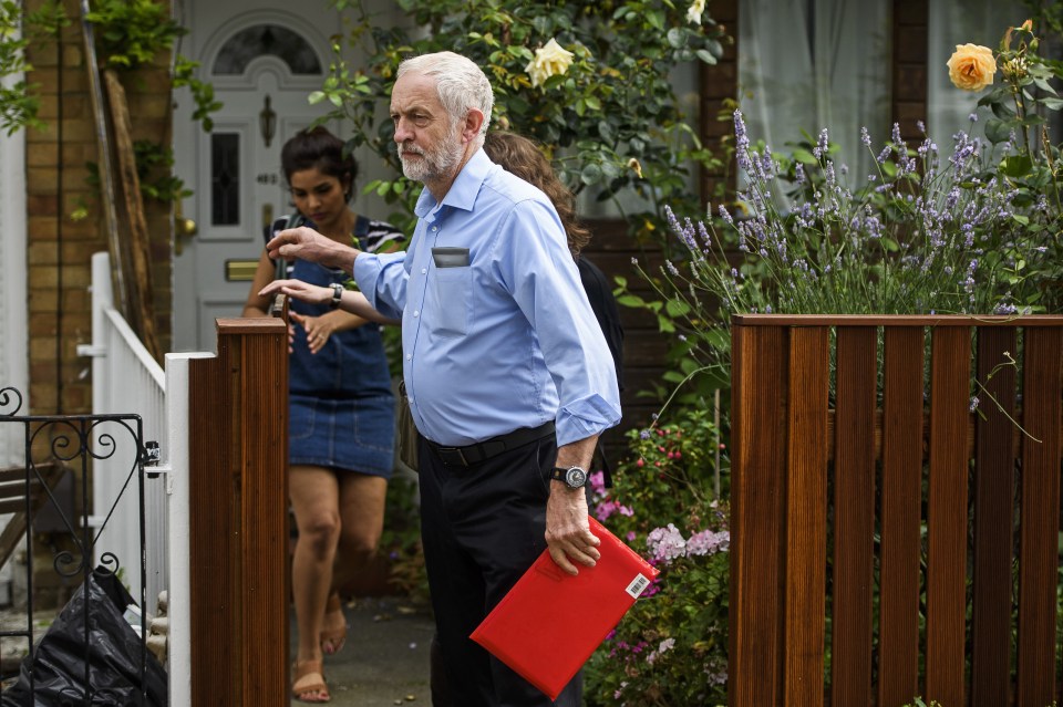  Jeremy Corbyn pictured leaving his home this morning on the day Mr Justice Foskett made his ruling about the NEC's decision