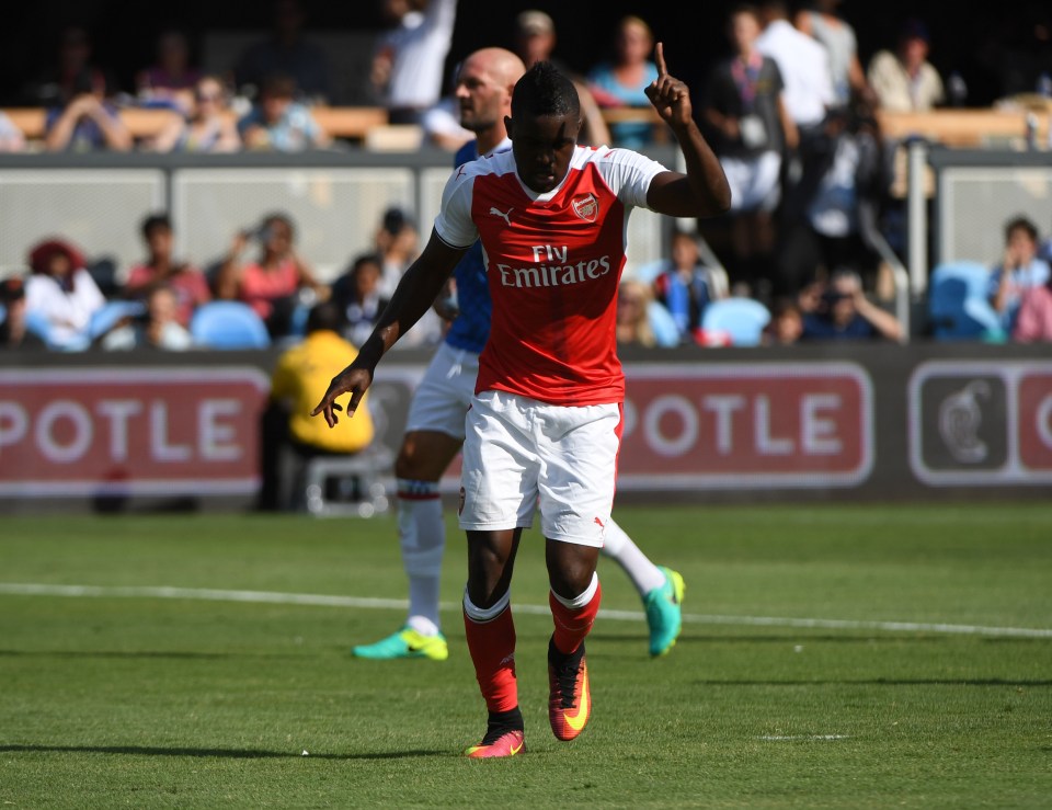  Campbell celebrates his early opener from the spot