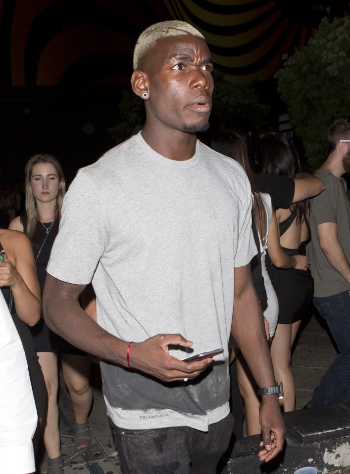 French Soccer star, Paul Pogba was seen leaving '1oak' Night Club with a bevy of young ladies in tow in West Hollywood, CA Pictured: Paul Pogba Ref: SPL1326624 290716 Picture by: SPW / Splash News Splash News and Pictures Los Angeles: 310-821-2666 New York: 212-619-2666 London: 870-934-2666 photodesk@splashnews.com