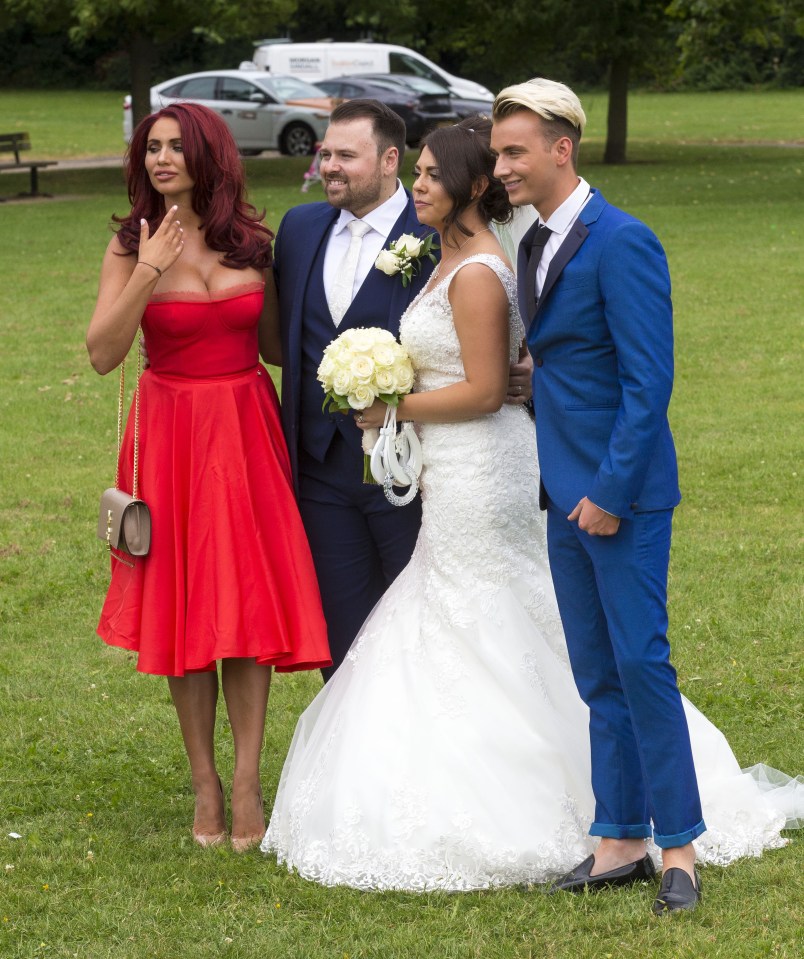  Amy and Harry posed with the happy couple