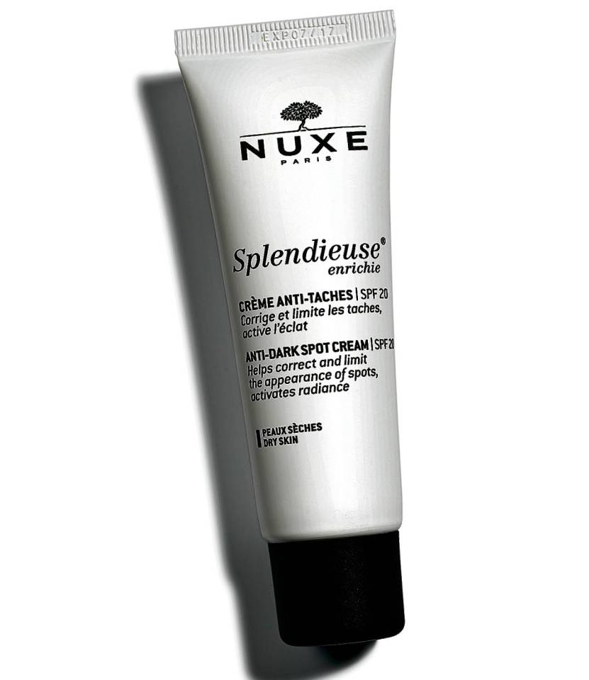 Nuxe Splendieuse Anti-Dark Spot Cream SPF20, £30, will strengthen your skin's natural protection against the sun