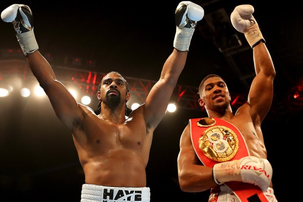 Anthony Joshua and David Haye