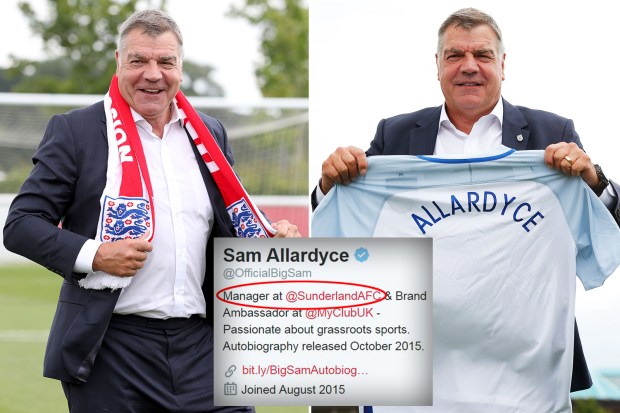 Sam Allardyce Twitter