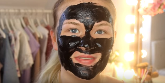  Josefin layered on a sticky peel off mask