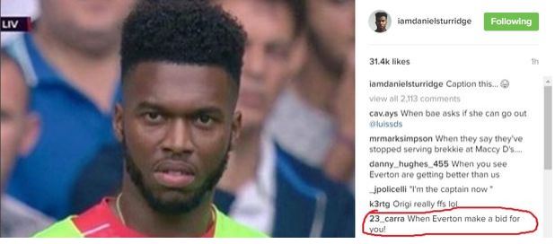 Jamie Carragher couldn't resist with the comment