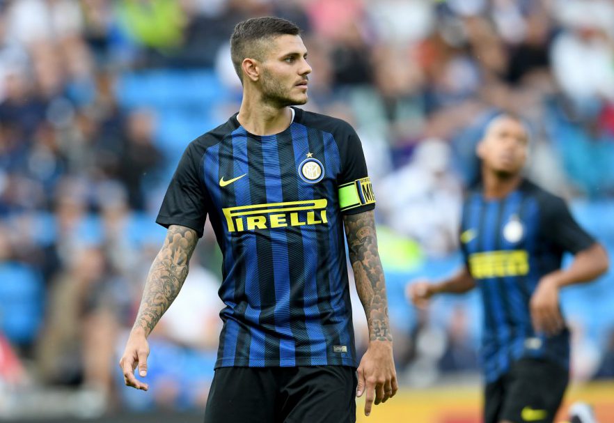 OSLO, NORWAY - AUGUST 05: Mauro Icardi of FC Internazionale looks on during the friendly match between Tottenham FC Hotspur and Fc Internazionale played at Ullevaal Stadium on August 5, 2016 in Oslo, Norway. (Photo by Claudio Villa - Inter/Inter via Getty Images)