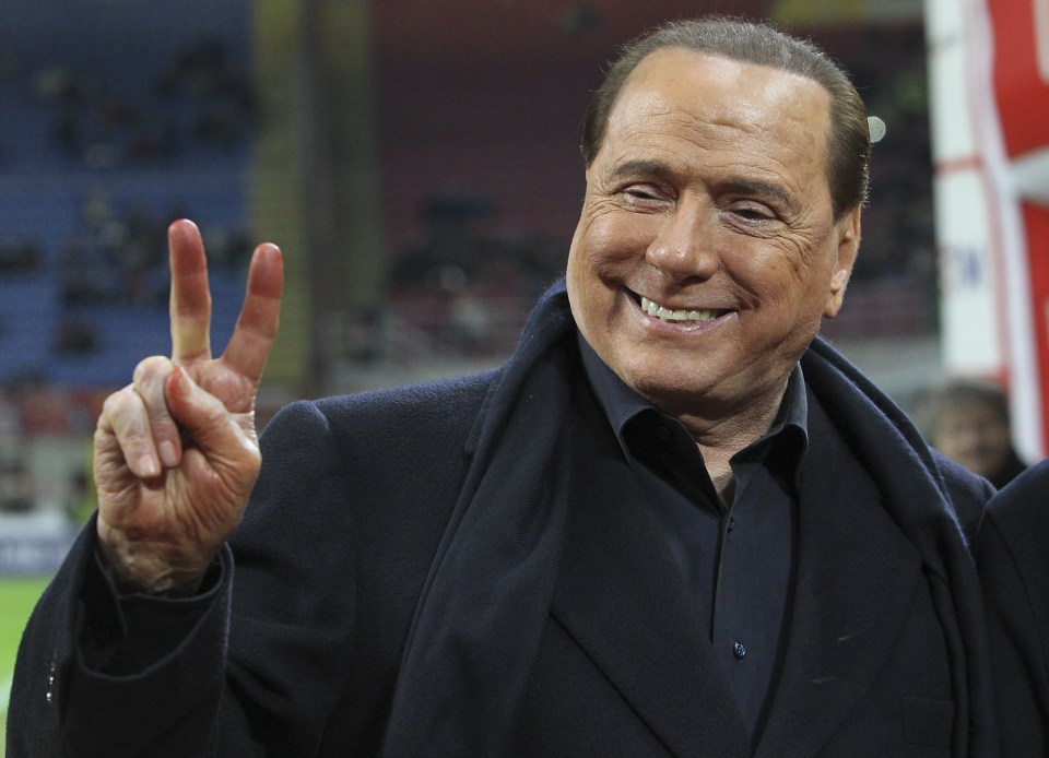 MILAN, ITALY - MARCH 20: AC Milan president Silvio Berlusconi gestures before the Serie A match between AC Milan and SS Lazio at Stadio Giuseppe Meazza on March 20, 2016 in Milan, Italy. (Photo by Marco Luzzani/Getty Images)