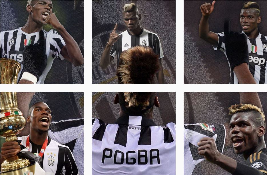 Together the six images with Pogba's explanation make a mosaic documenting his time at the Old Lady