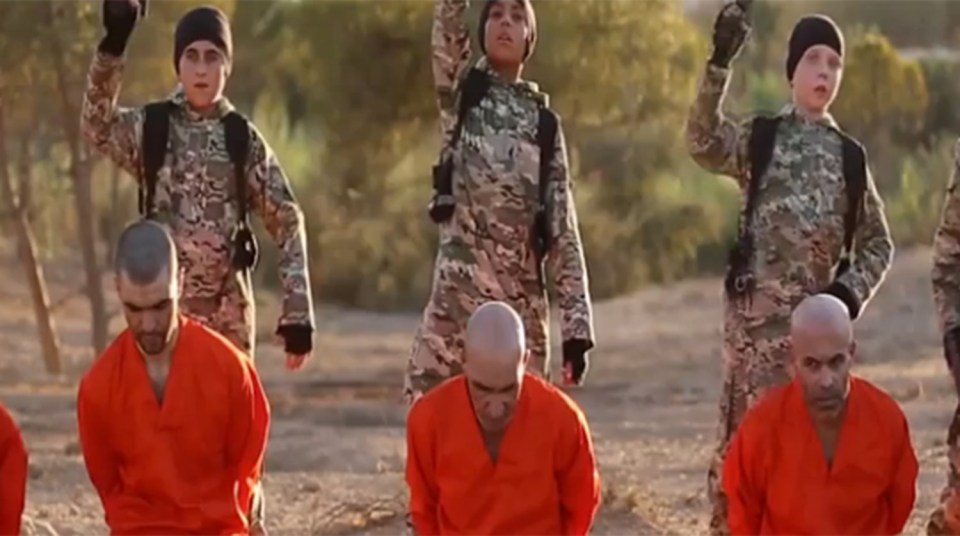  Horrifying ISIS video has shown kids executing prisoners in Raqqah. The kids are seen wielding pistols and are dressed as ISIS fighters