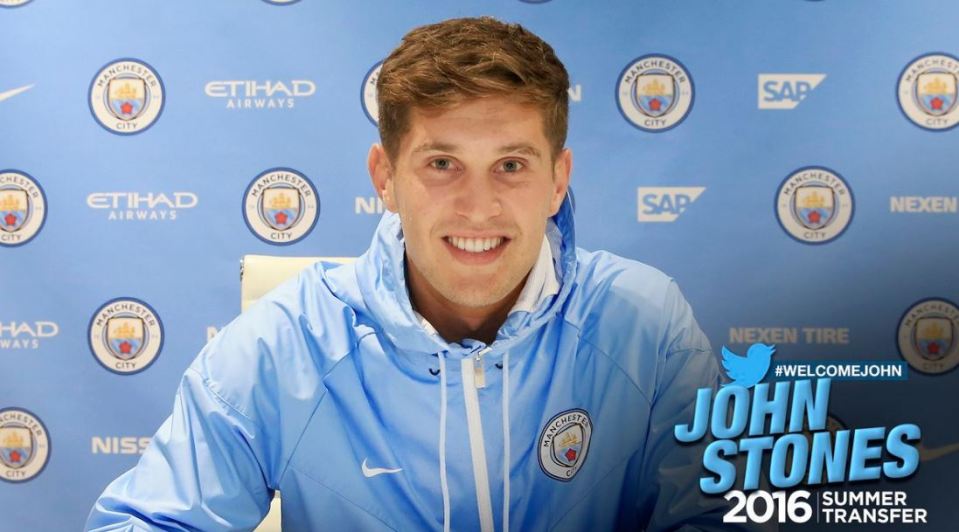 The first picture of John Stones at Manchester City having signed for £42m