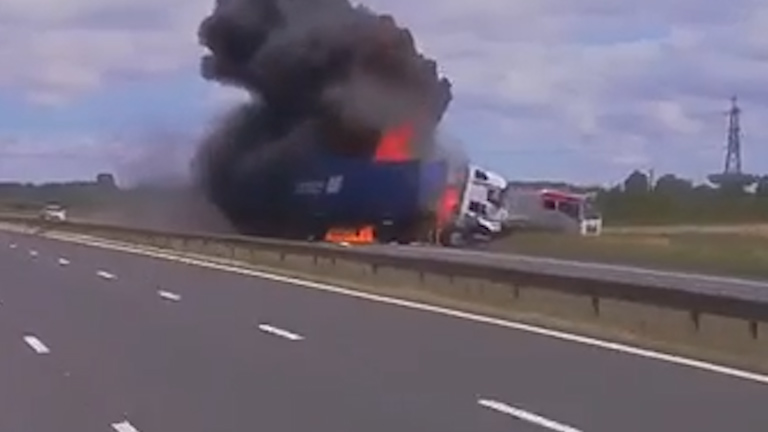  Part of the M180 had to be cut off for 13 hours after the dramatic crash yesterday afternoon