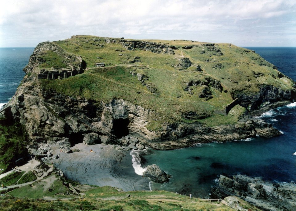 A picture of Tintagel Castle, Cornwall - the mythical birthplace of the legendary king Arthur