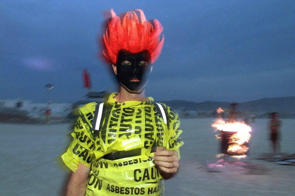  Shocker ... 'Burners' tend to dress up in wacky outfits at the lawless gathering