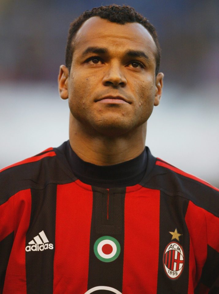 Brazilian right-back Cafu was one of four former AC Milan players named in Stam's side