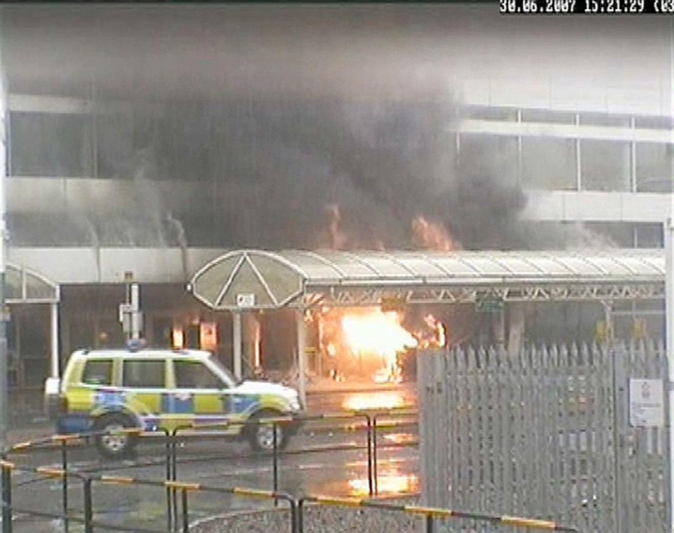 In 2007 a blazing Jeep filled with petrol and propane canisters was driven at speed into Glasgow Airport