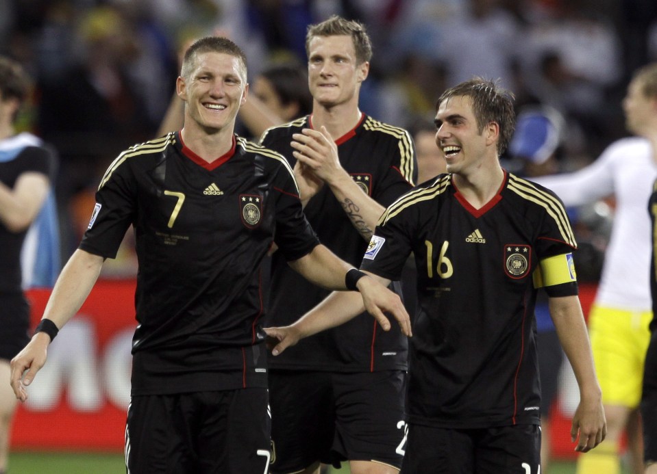 Bastian Schweinsteiger and Philipp Lahm played together for 13 years at Bayern Munich