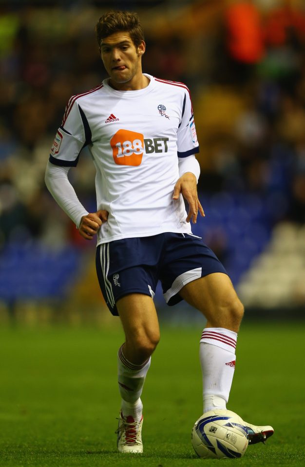 Marcos Alonso first played in the Premier League with Bolton