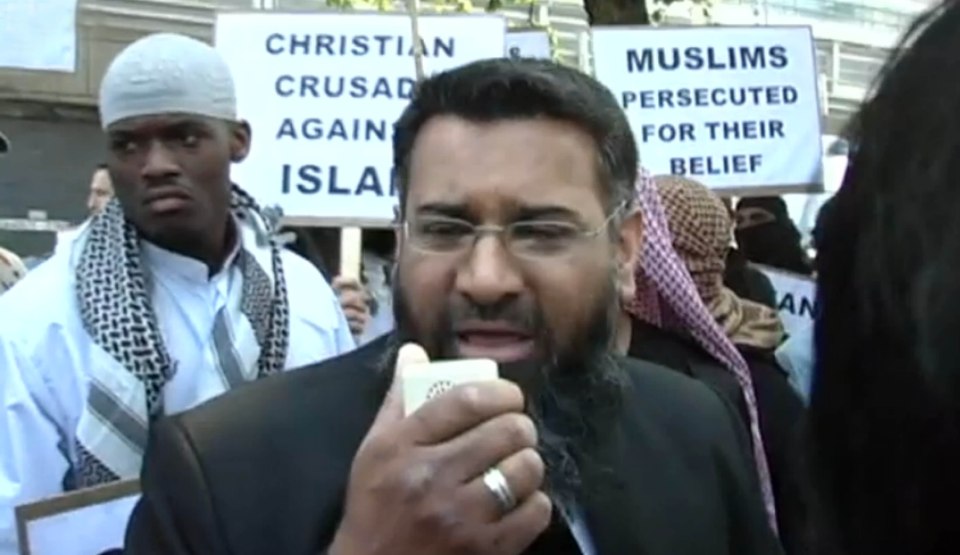  Michael Adebolajo - left - who was convicted along with Michael Adebowale of murdering Lee Rigby, was pictured at a Choudary rally in London in 2007