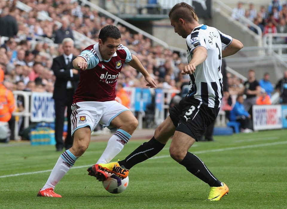  Santon spent four years playing for Newcastle