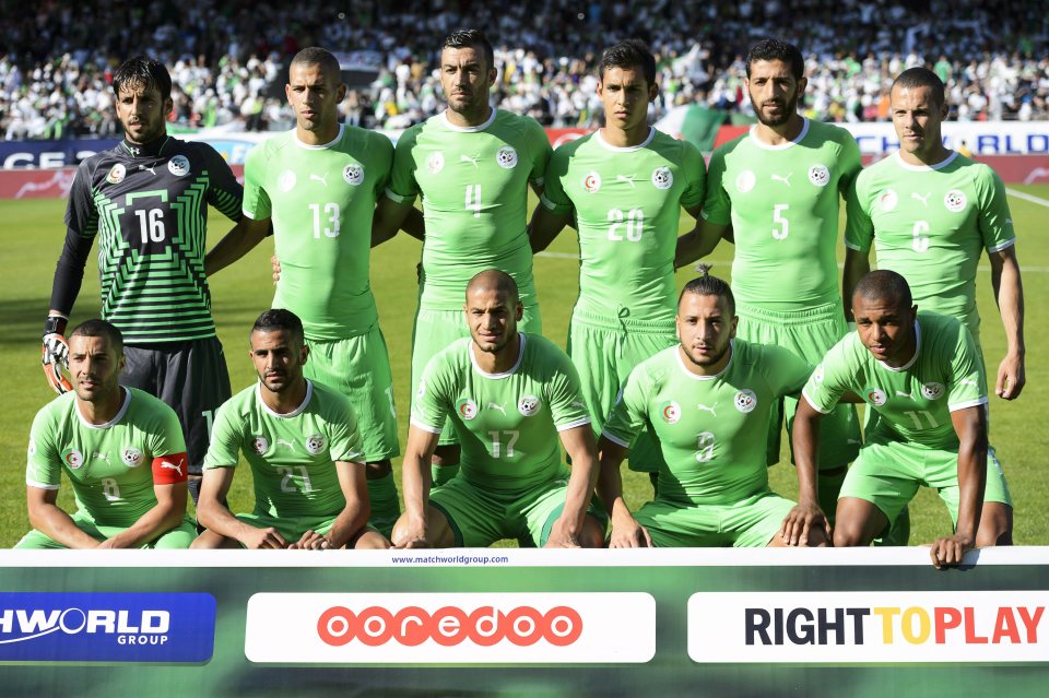  Nabil Ghilas (second right, front row) is an eight-cap Algerian international, netting twice