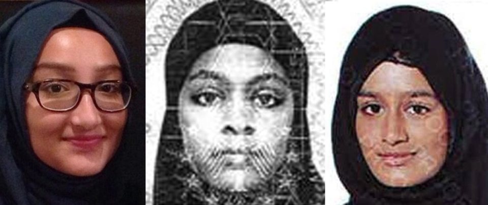 Police issued the handout of Kadiza Sultana, Amira Abase and Shamima Begum after they travelled to live in Syria