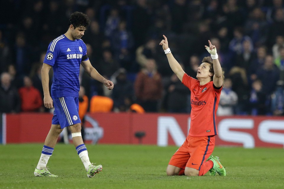 David Luiz scored on his return to Stamford Bridge for PSG in the Champions League