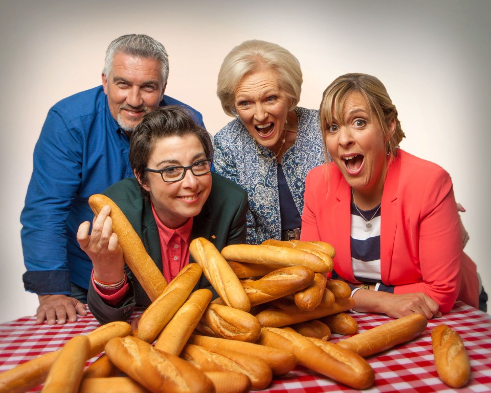  Paul and Mary hang out with presenters, Mel and Sue, in between filming, although Paul admits he's usually sleeping