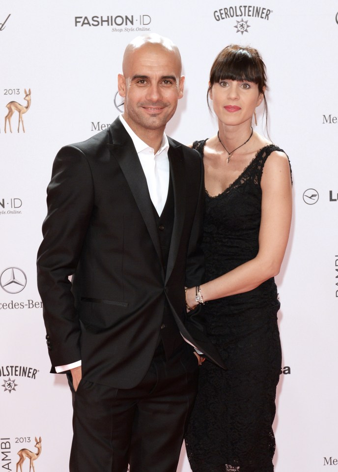  Pep Guardiola with wife Cristina Serra