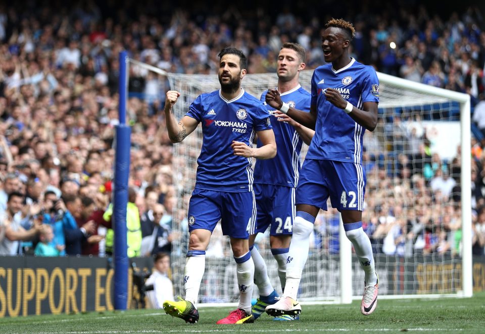  Abraham played in Chelsea's final two games last season alongside Cesc Fabregas and Gary Cahill