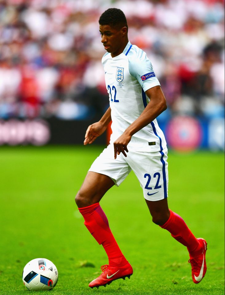 Marcus Rashford was in the senior England squad for Euro 2016