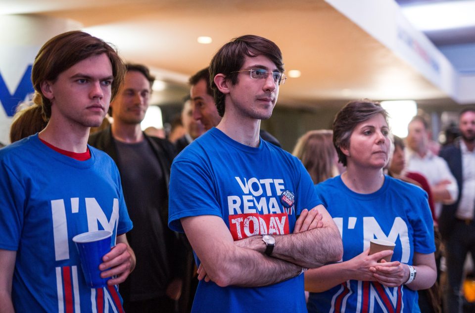 Stronger In Campaign Gather Together To Wait For The Eu Referendum Result