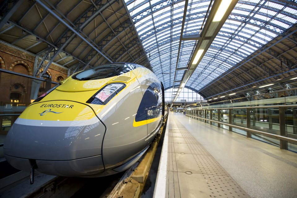 Eurostar leaving St Pancras