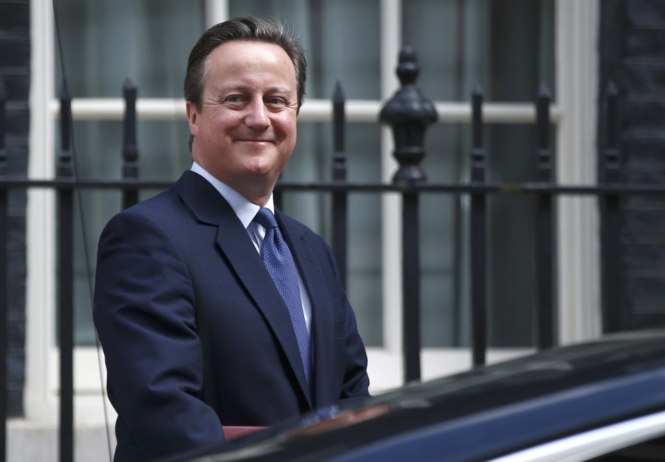 Britain's Prime Minister, David Cameron, leaves number 10 Downing Street for his last Prime Minister's Questions in the House of Commons, in central London