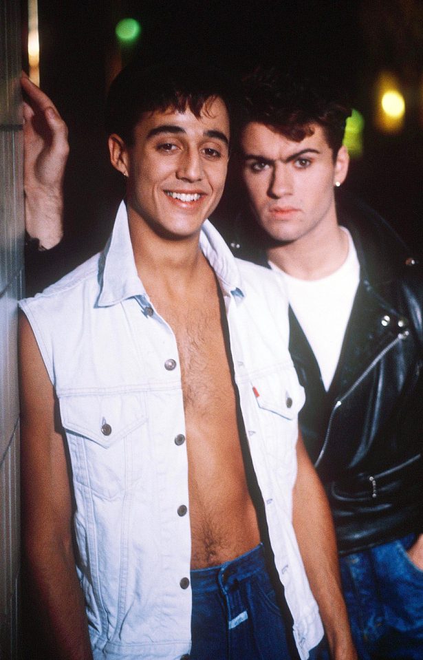  Wham! bandmate Andrew Ridgeley pictured with George Michael in 1983