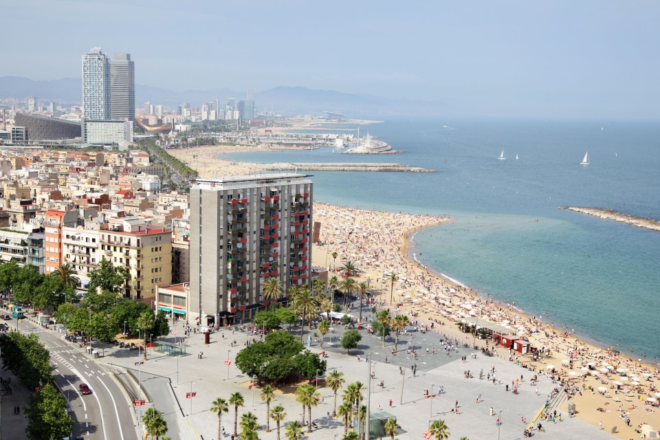 Barcelona beach is one of the many highlights to a Med cruise