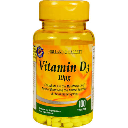  Holland & Barrett Vitamin D3 (£3.59 for 100)