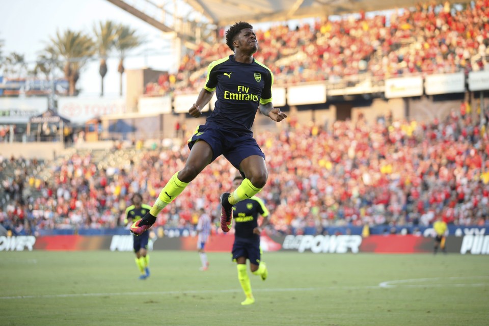 Theo Walcott was substituted for Chuba Akpom in both of the Gunners US pre-season games, Akpom went on to score in both