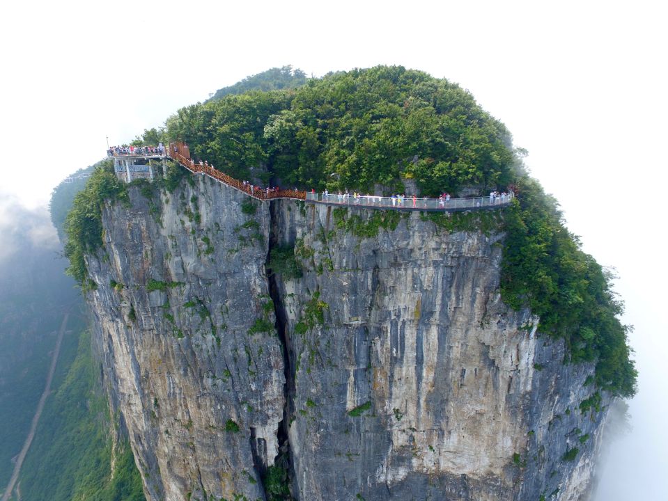  A new cliffside walkway gives breathtaking views over a Chinese national park - not least because it is made of GLASS