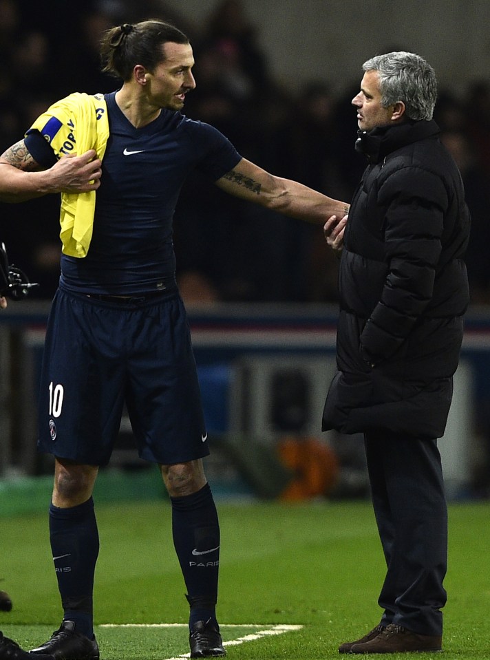  Mourinho watched Ibra score on his first start for the club