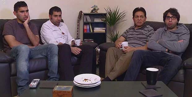 On the sofa . . . The Siddiqui family is popular on Gogglebox