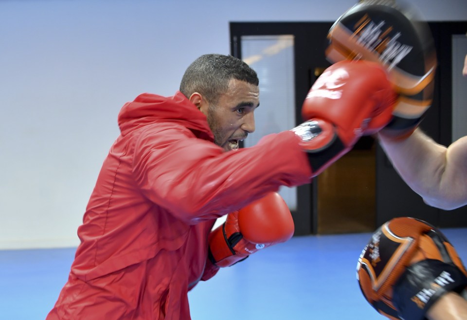 Moroccos's boxer Saada Hassan, 81 kg cat