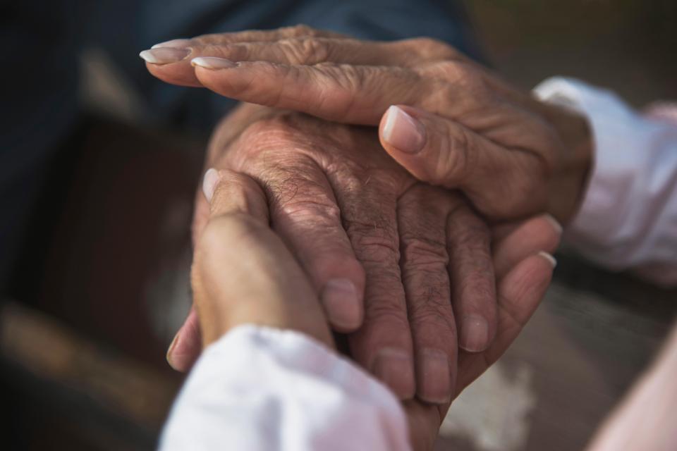  The test involves pinching the skin on the back of your hand