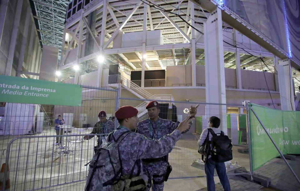  Security is tight at the Aquatics Centre but other parts of the city are unguarded