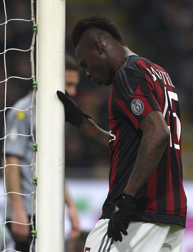 Italian Mario Balotelli spent a spell on loan at AC Milan in the 2015-16 season