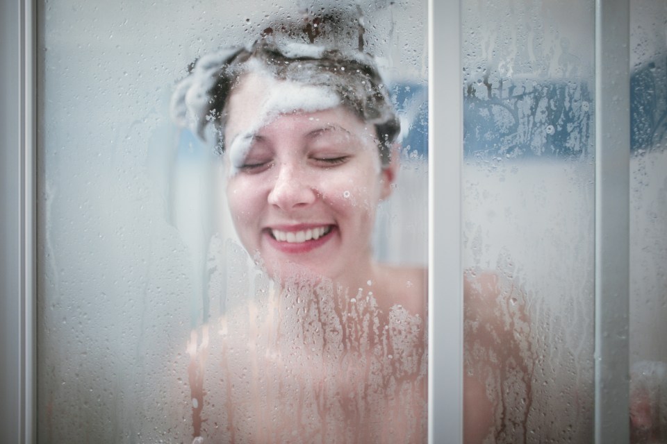 Get shower savvy (Picture posed by model)