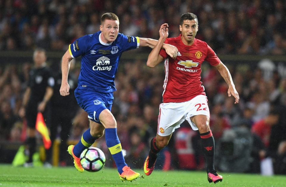  Henrikh Mkhitaryan in action against Everton in Wayne Rooneys testimonial