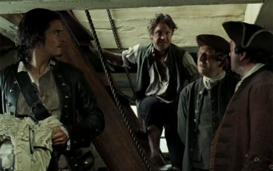  Michael Enright, centre, in Pirates of the Caribbean: Dead Man’s Chest