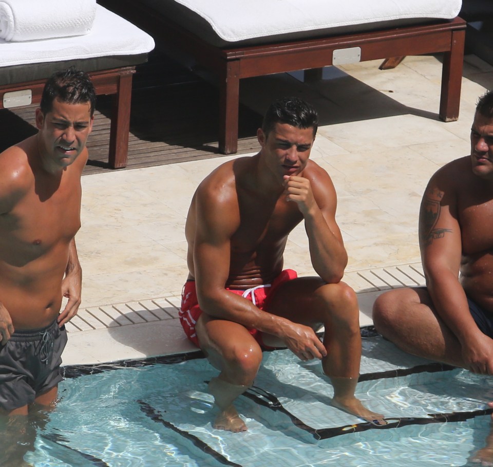  Ronaldo and friends have been making the most of Florida's weather during their stay