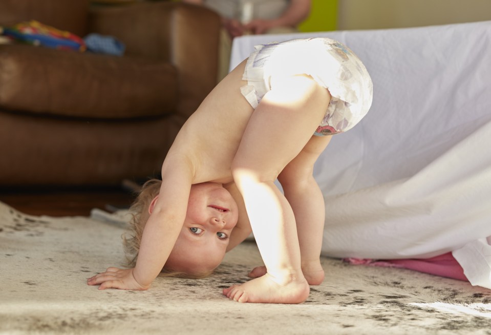 Aldi's nappy range has been dubbed the best by parents (Picture posed by model)