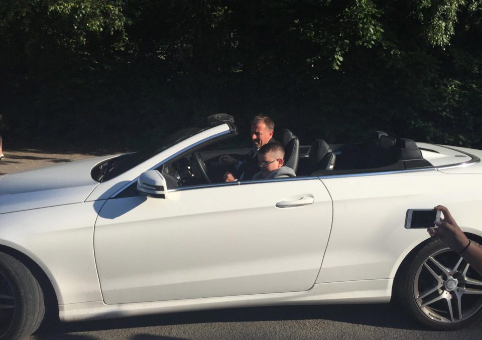  Le Tissier took the lad to the event in his white convertible Mercedes